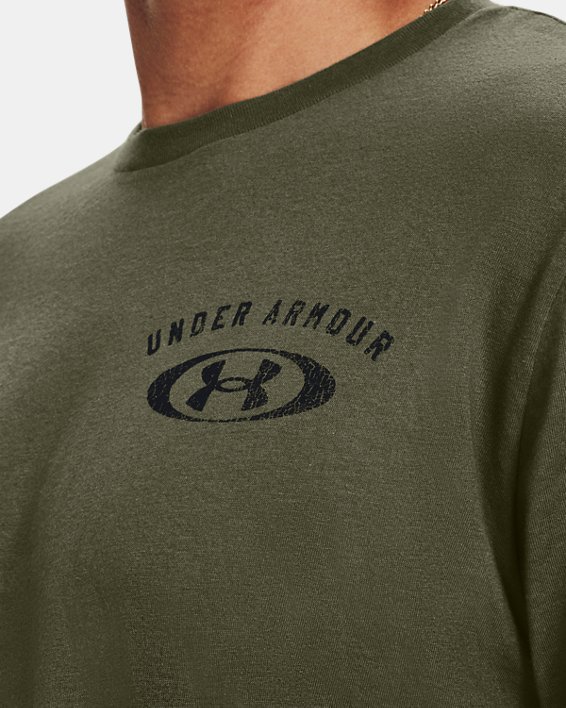 เสื้อเทรนนิ่งแขนสั้น UA Pinnacle สำหรับผู้ชาย in Green image number 3